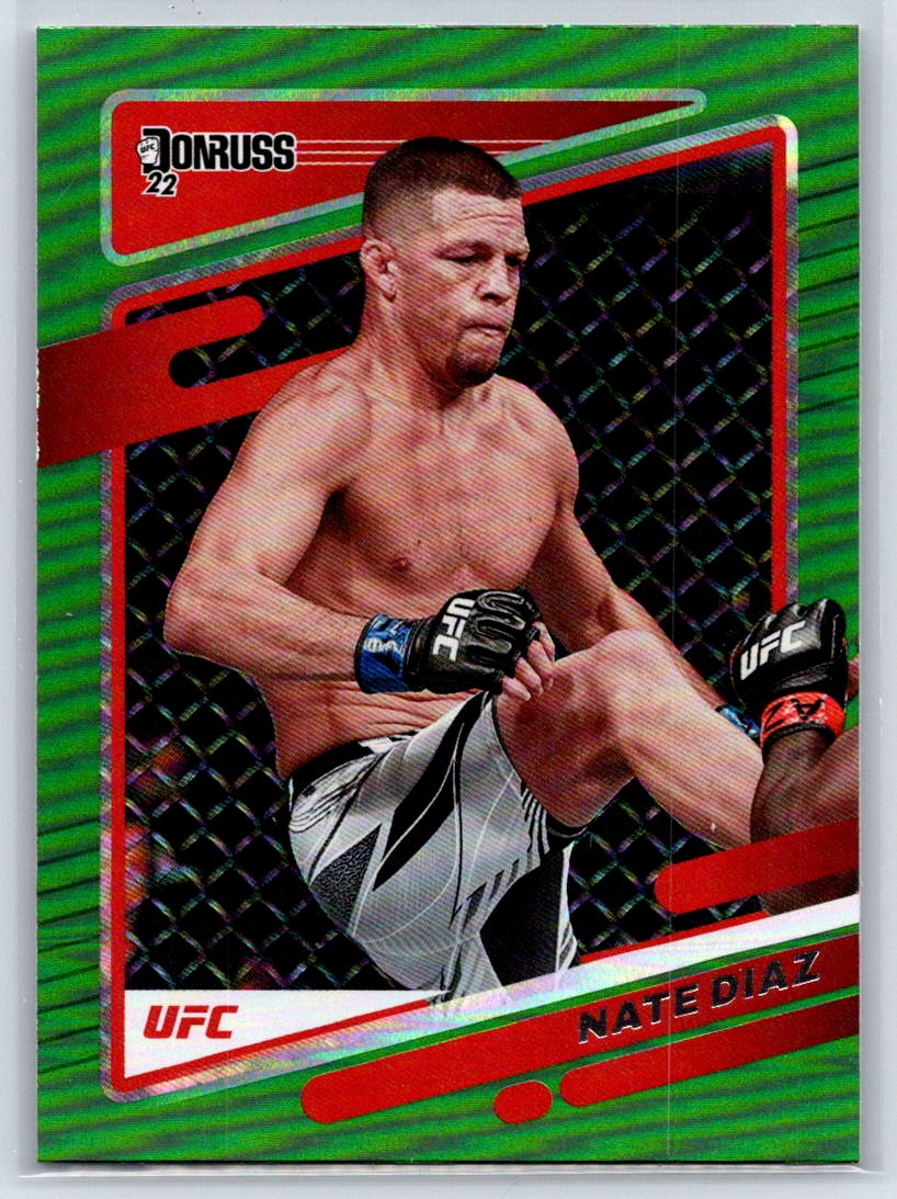 2022 Donruss UFC Nate Diaz #46 Green Flood UFC