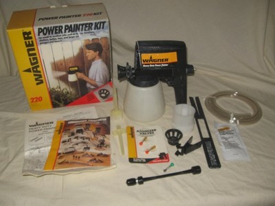 HTF Wagner Power Painter Paint Sprayer Model 220 Kit Heavy Duty + Extras