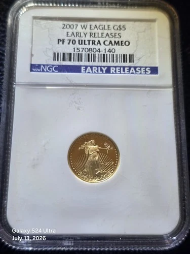 2007-W American Gold Eagle 1/10 oz Proof — photo from the most recent tracked eBay sale