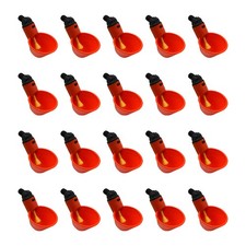 20 Pack Poultry Chicken Water Drinking Cups Feeder Hen Quail Automatic Drinker
