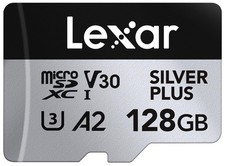 Lexar 128GB Professional Silver Plus Micro SD Card, UHS-I, C10, U3, V30, Full...