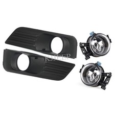 2x Front Bumper Fog Light Grille Cover Light Trim Set For Ford Focus 2005-2007