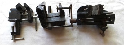 used SMALL BENCH OR TABLE VISES (3) LITTLESTON 765 STANLEY NO. 700 BESSEY