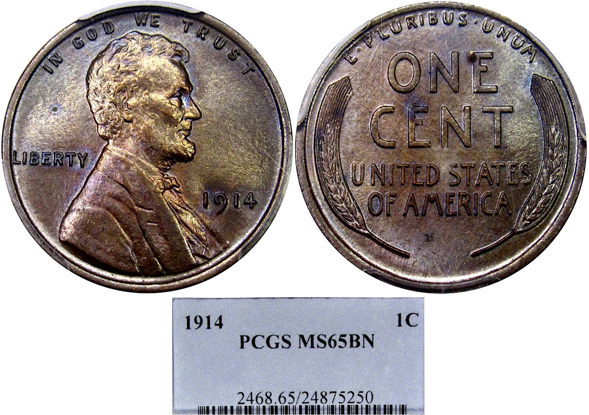 米国 1914年 リンカーン・セント硬貨 麦 古銭 M26071658 林肯小麦美国小美分1914 | eBay