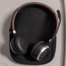 Jabra Evolve 65 Wireless Bluetooth Headband Headset Black Boom Microphone