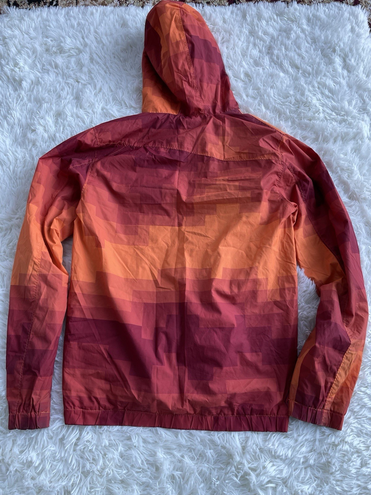 Volcom Orange Gradient Windbreaker Jacket Vintage… - image 7