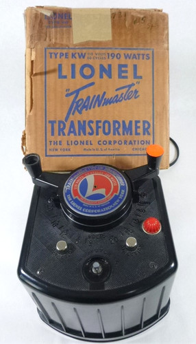 Vintage Lionel Trainmaster Type KW Transformer-for Model Trains-190 Watts-w/ Box