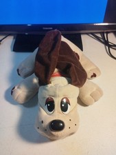 Vintage 1998 Galoob Pound Puppy Tan W/ Collar Puppy Huggable Sounds 17  Works