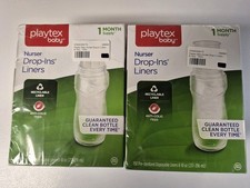 Playtex Drop-ins Nurser Bottles Liners 8-10 oz 150 Count NEW in Sealed Box 2-Box