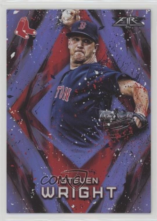 2017 Topps Fire Purple 64/99 Steven Wright #64 2f4