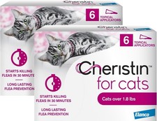 Cheristin Flea Spot Treatment for Cats, over 1.8 lbs, 12 Doses (12-mos. supply)