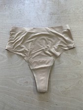 Knix Women's Light Absorbency Leakproof High Rise Thong Sz S Beige