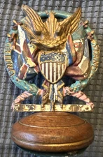 “United We Stand” -WWI Allies Brass Paperweight Or Finial