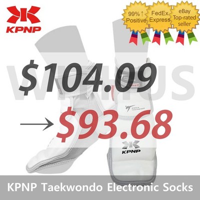 [Clearance] KPNP Taekwondo Electronic Socks E-Foot Protector 1Set - 225mm