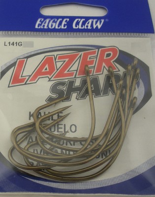 Eagle Claw L141G Bronze Kahle Hooks Size 1/0 8CT