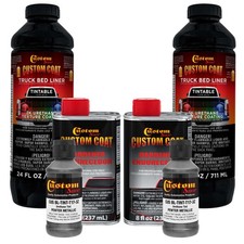 Custom Coat Pewter Metallic 2 Quart Urethane Spray-on Truck Bed Liner Kit