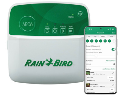 Rain Bird ARC6 App-Based Indoor Smart Irrigation WiFi Timer/Controller, 6-Zone