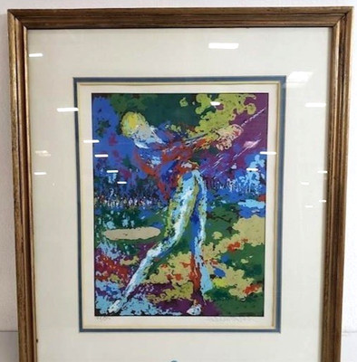 Framed Ted Tanabe w/COA ''Three Hundred Yards'' Original Colored Serigraph 22 x 19