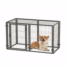 47.2" Dog Crate Cage Kennel Indoor Outdoor Pet Playpen for Small Medium Dogs