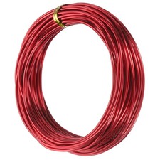 12 Gauge 2mm Aluminum Wire 32.8 Ft 10m Bendable Metal Wire, Red