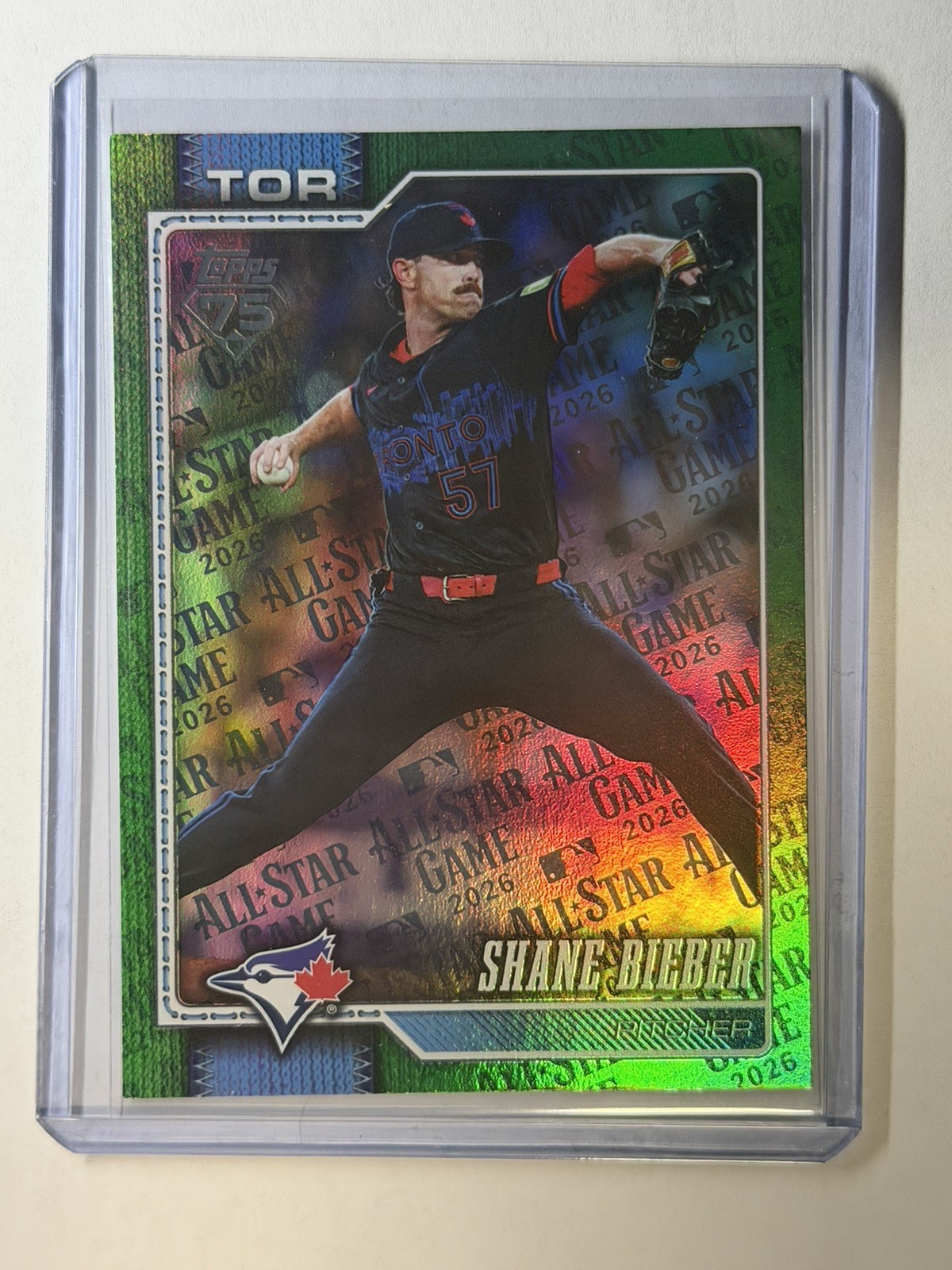 2026 Topps Series 2 - Shane Bieber #422 All-Star Game Green /99