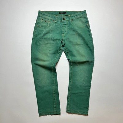Tazzio Retro Y2K 2000s Jeans Hose Vintage Levis Style Herren grün 34/30 