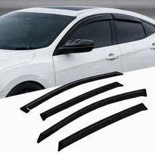 Window Visor Rain Guard 4pcs For Chevrolet Malibu 2008-2012 Tape-on Dark Smoke