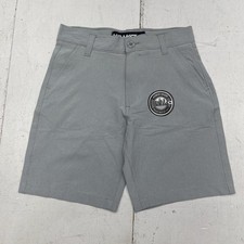 Tony Hawk Gray Stretch Hybrid Wet Or Dry Chino Shorts Youth Boys Size 8 New