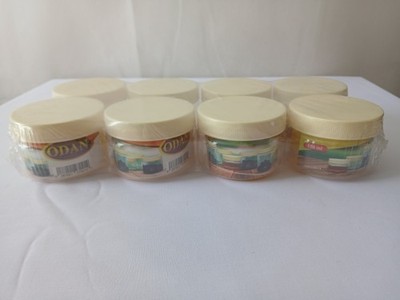 Pack of 8 Empty Plastic Storage Jars with Lids 150ml - Brand New Sealed.