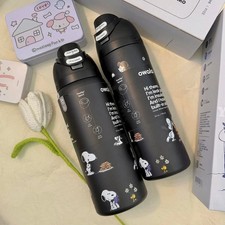 Snoopy Black Owala 32oz Stainless Steel Water Bottle Exclusive Edition NWT 2026