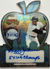REGGIE JACKSON 2025 Leaf Bronx Legacy Big Apple Ink Auto Teal #1/4 Inscription