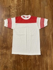 Deadstock Vintage 80s Single Stitch Classic Retro Ringer T-Shirt Youth 10-12 USA