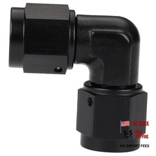 Female to Female 90 Degree Swivel Coupler 6AN Black - 90 Degree Low Profile
