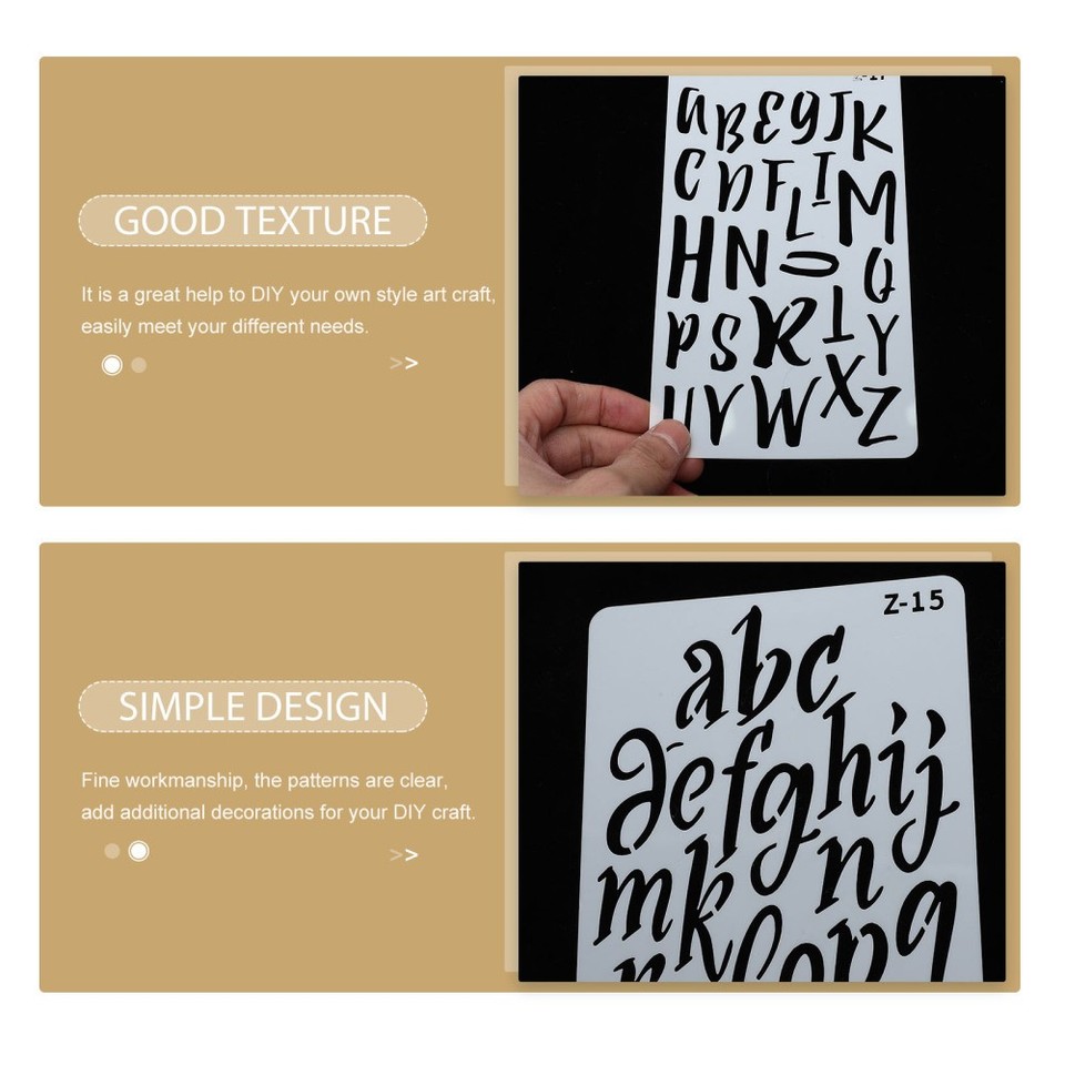 Edelstahl Buchstaben Schablonen A-Z - 100mm Signierschablonen Für Präzise Markierungen