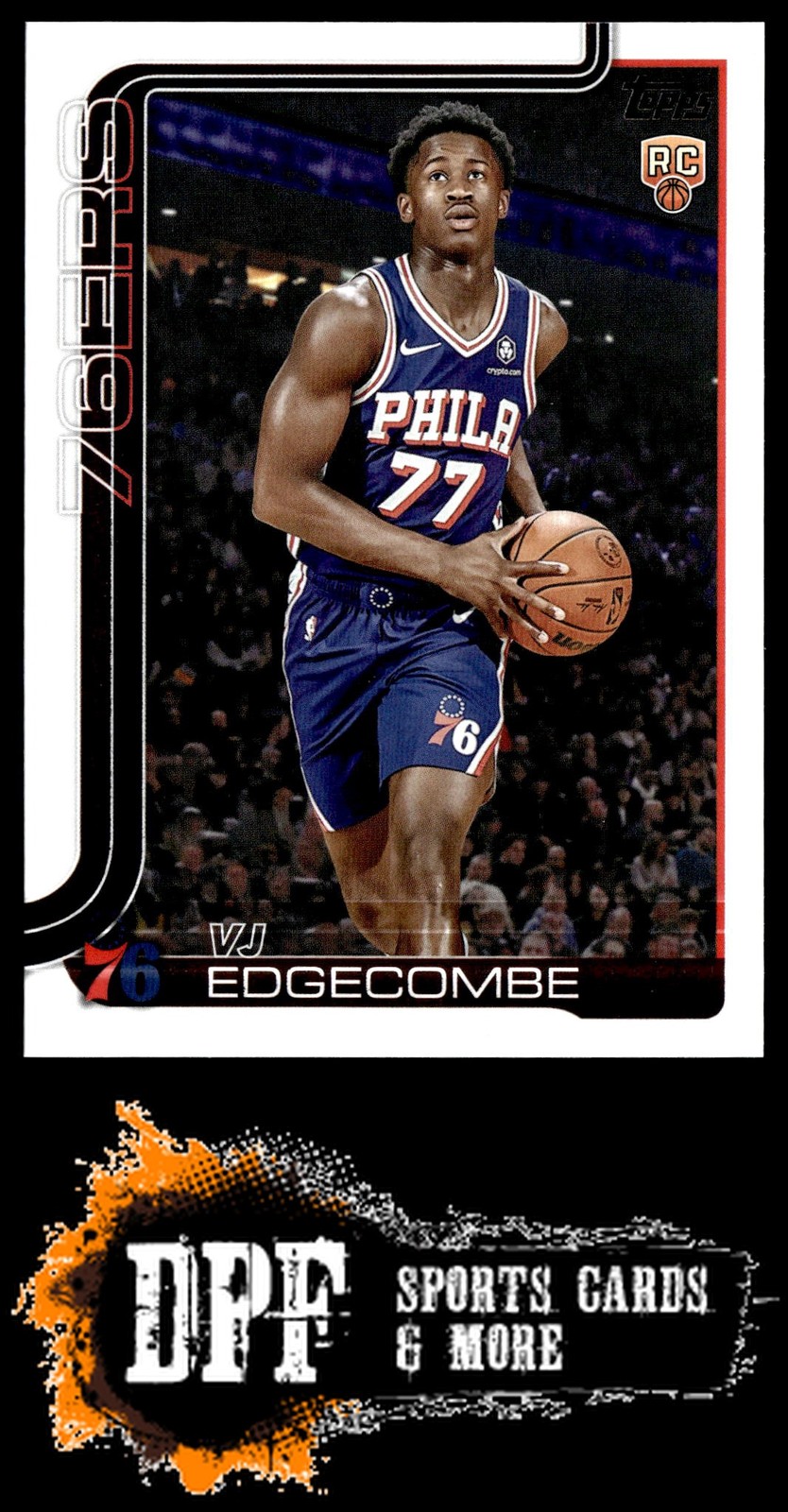 2025-26 Topps VJ Edgecombe Rookie #203 RC Philadelphia 76ers
