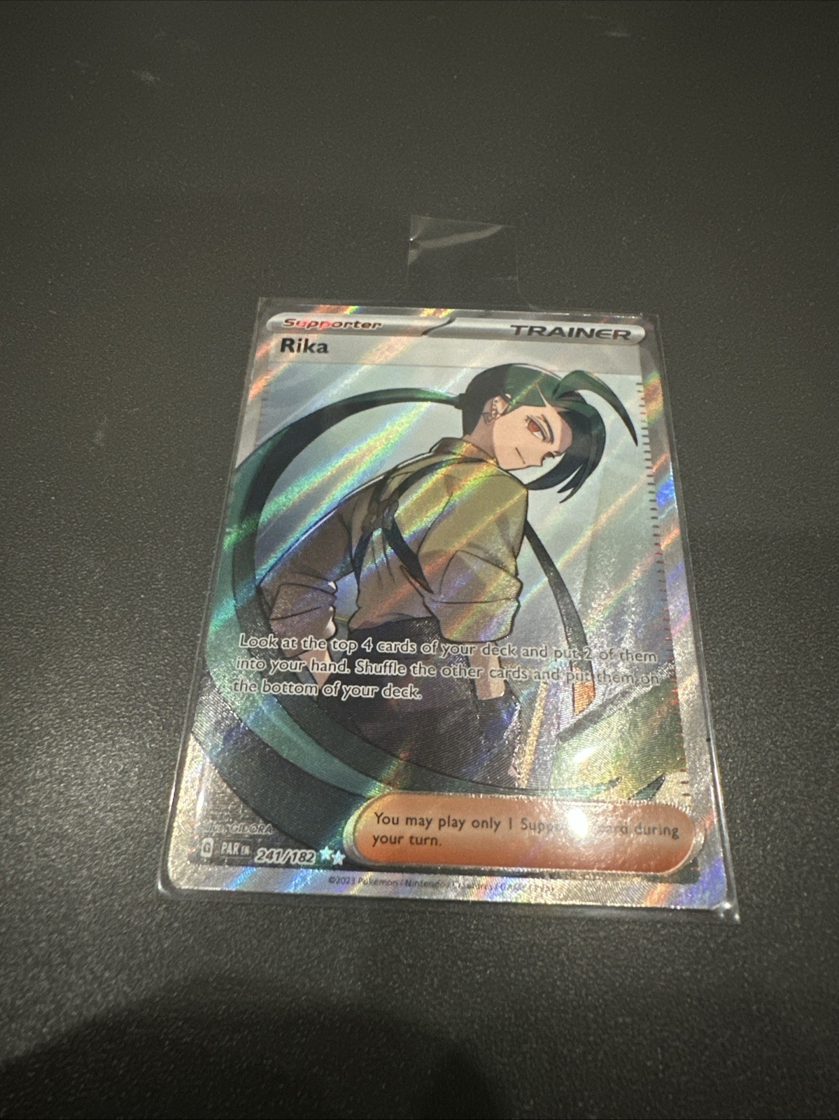 Pokémon TCG Rika Paradox Rift Holo Ultra Rare Card 241/182