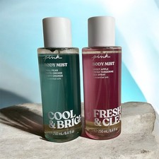 Victoria  s Secret PINK Body Mist Spray COOL  BRIGHT  FRESH  CLEAN Lot Of 2