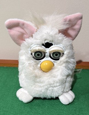 1998 Furby White Snowball Green Eyes 70-800 No Box UnTested 1st