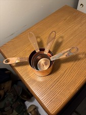 Vintage Copper Nesting Measuring Cups Set of 4