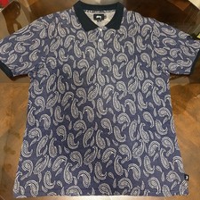 Stussy Paisley Button-Up Casual Button-Down Shirts for Men for