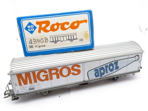 352HO - Roco H0 4340 B - Schiebewandwagen MIGROS silber der SBB - mit OVP | Zustand: Gebraucht