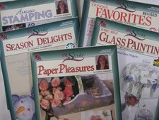 Lot 5 books Donna Dewberry painting One Stroke Plaid glass paper stamping 