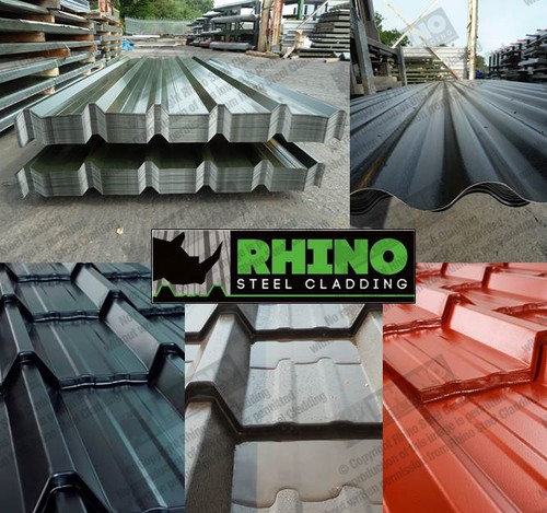 tile effect roofing sheets metal roof slate blue/grey