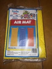 VINTAGE SEASIDE KIDS POOL RAFT MAT BLUE New 72 X 27
