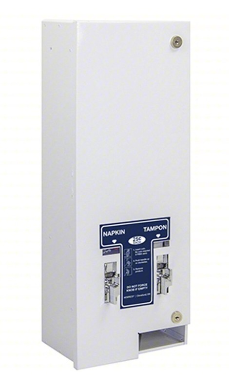 Hospeco Dual Sanitary Napkin Tampon Dispenser D1-FREE Feminine Hygiene Vending