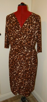 tesco leopard print wrap dress