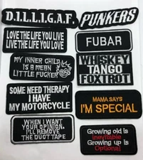 Words Slogan Embroidered Iron on  Patches Fabric Badge usa saler