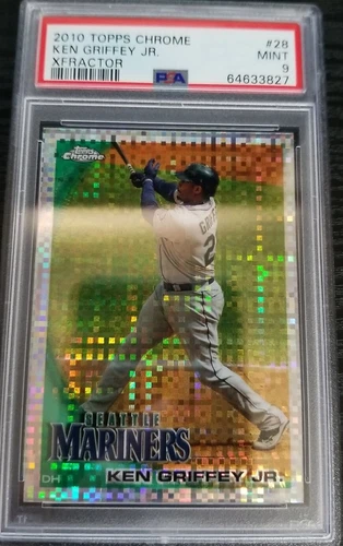 2010 Topps Chrome XFractor Ken Griffey Jr. PSA 9