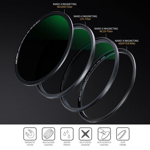 K&F Concept MCUV CPL ND1000 Magnetic Filter Kit 49/52/55/58/62/67/72/77/82mm - Picture 84 of 101