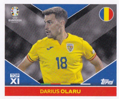 Topps UEFA Euro 2024 Sticker Romania ROM TOP 2 Darius Olaru TOP XI